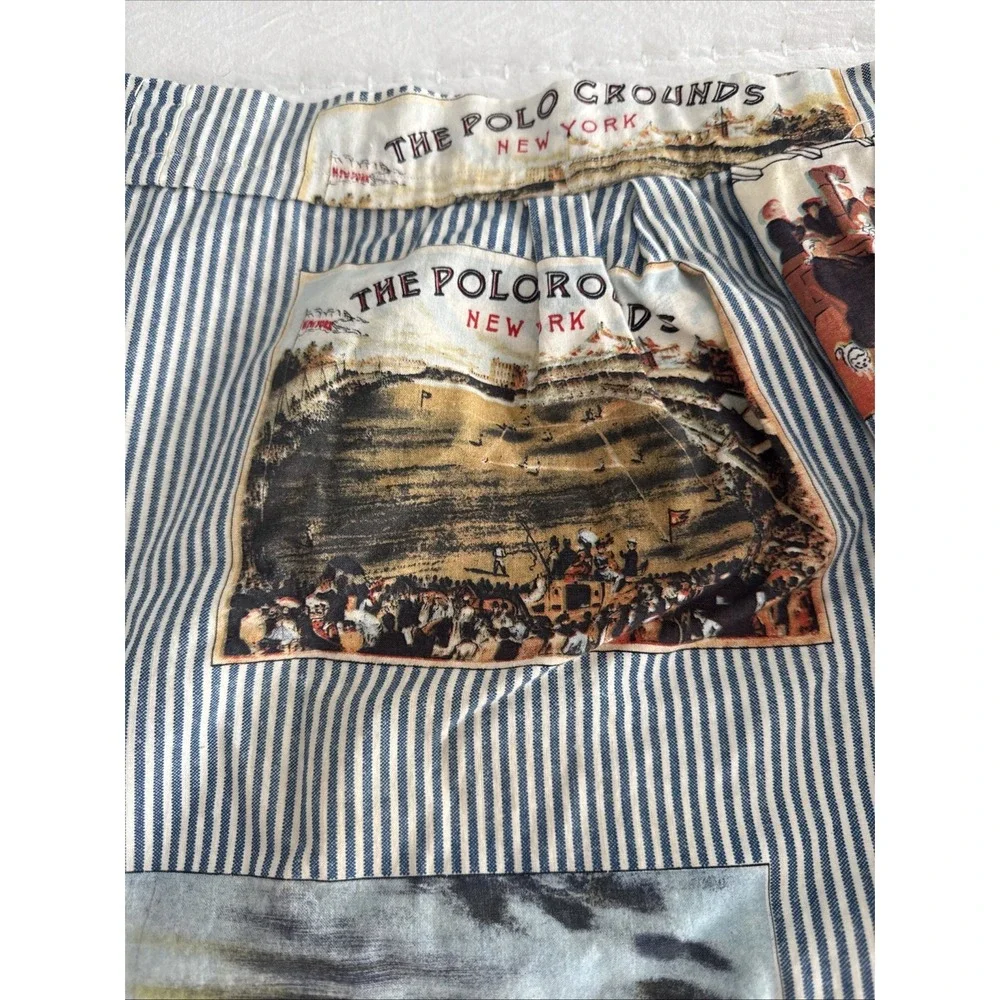 Women's Handmade Waist Apron Vintage City Ticking Print Long